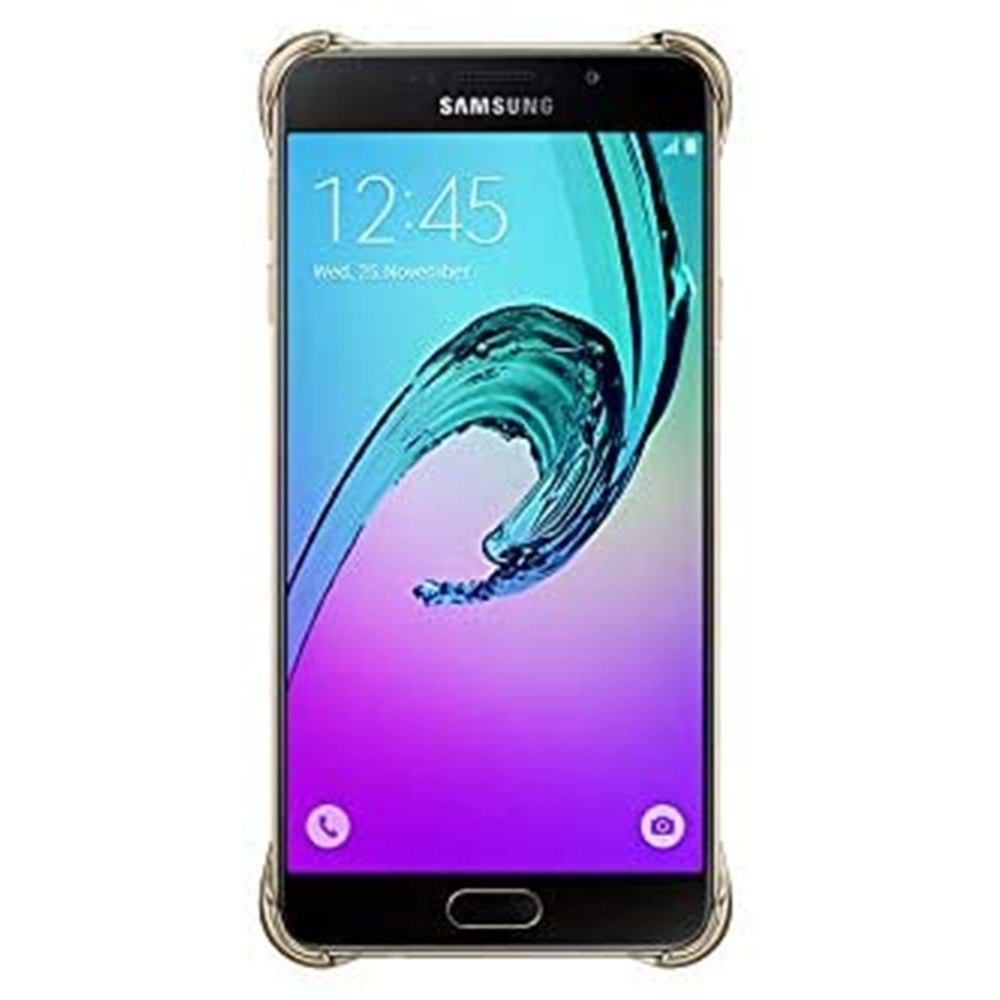 Samsung Galaxy A7 2016 Clear Cover Şeffaf Kılıf, Gold EF-QA710CFEGWW