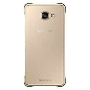 Samsung Galaxy A7 2016 Clear Cover Şeffaf Kılıf, Gold EF-QA710CFEGWW