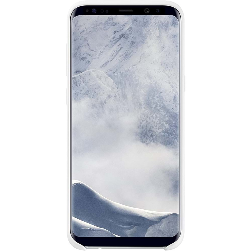 Samsung Galaxy S8+ Plus Silikon Cover Kılıf, Beyaz EF-PG955TWEGWW