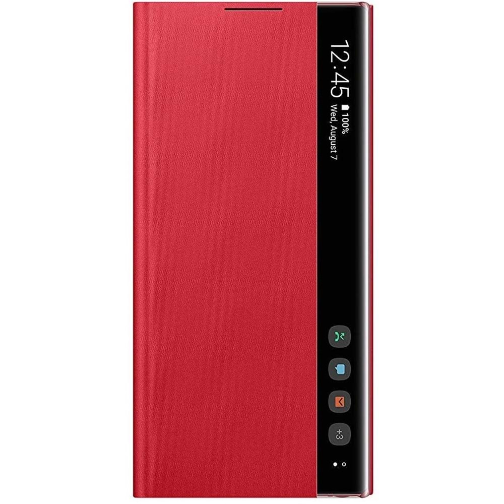 Samsung Galaxy Note 10 Clear View Cover Akıllı Kılıf, Kırmızı EF-ZN970CREGWW