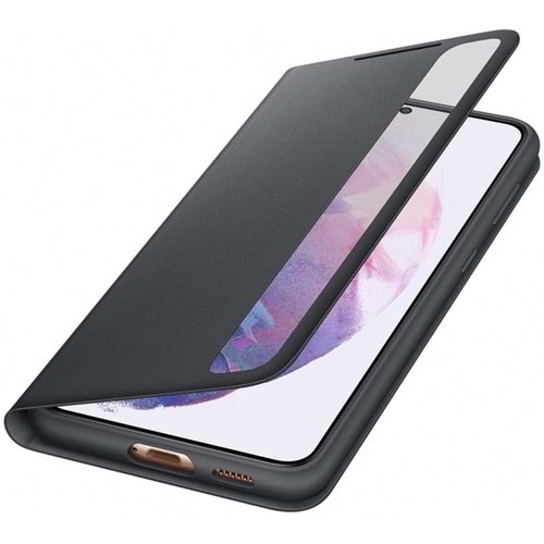 Samsung Galaxy S21+ Plus için Smart Clear View Kapaklı Kılıf, Siyah EF-ZG996CBEGTR