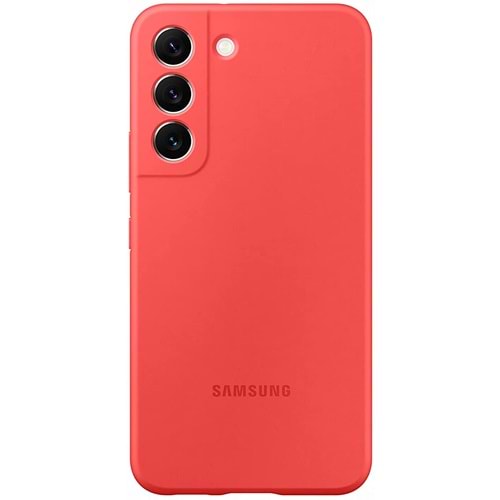 Samsung Galaxy S22 Silikon Kılıf, Kırmızı Silicone Cover EF-PS901