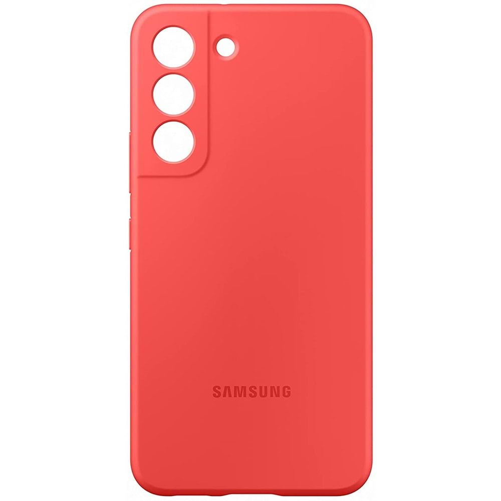 Samsung Galaxy S22 Silikon Kılıf, Kırmızı Silicone Cover EF-PS901