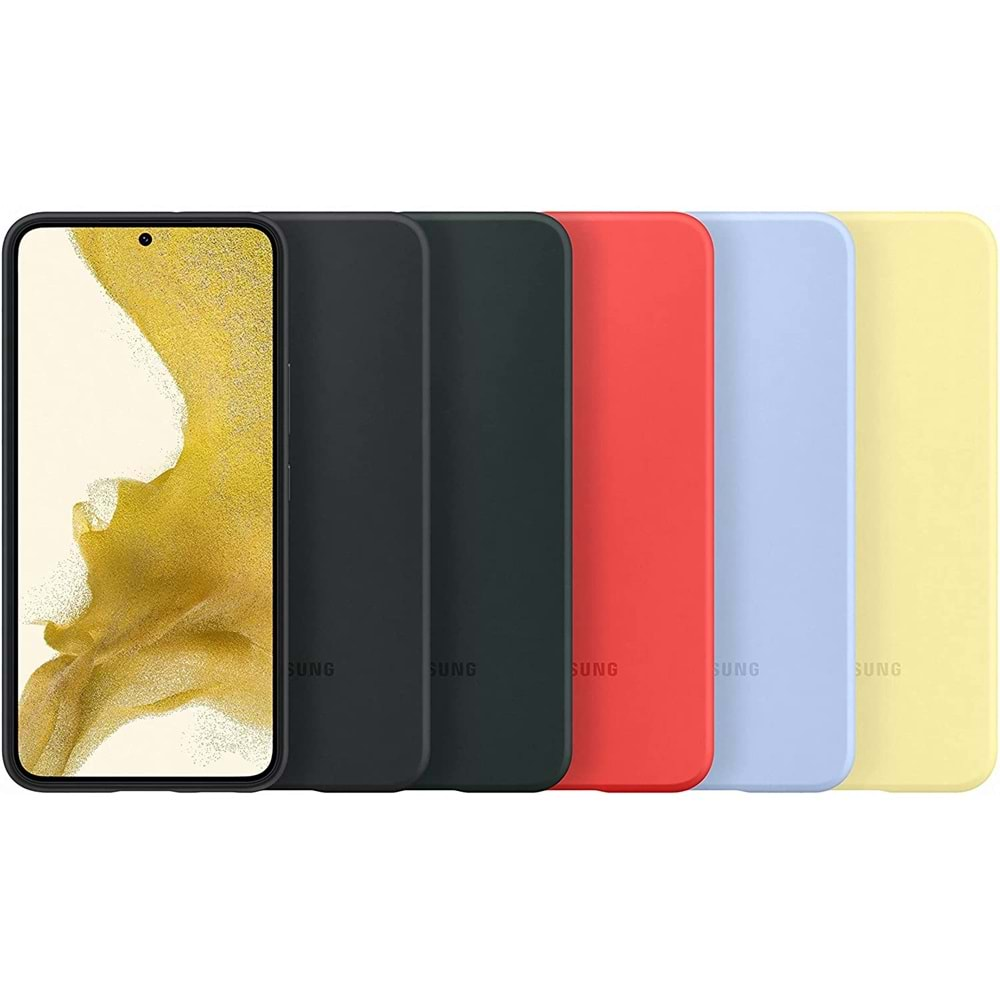 Samsung Galaxy S22 Silikon Kılıf, Kırmızı Silicone Cover EF-PS901