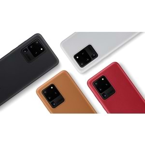 Samsung Galaxy S20 Ultra için Deri Kılıf Lether Cover, Gri EF-VG988LJEGWW