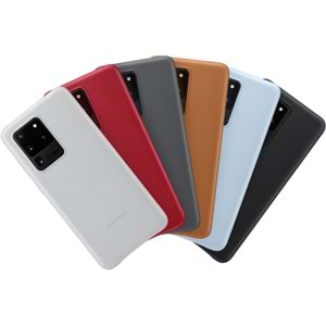 Samsung Galaxy S20 Ultra için Deri Kılıf Lether Cover, Gri EF-VG988LJEGWW