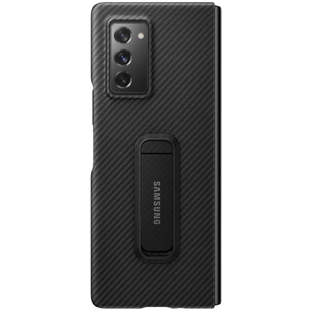 Samsung Galaxy Z Fold2 Aramid Ayaklı Kılıf Aramid Standing Cover EF-XF916S, Siyah