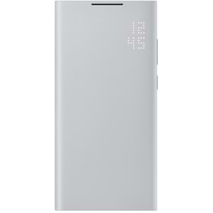 Samsung Galaxy S22 Ultra Akıllı LED Ekranlı Kılıf Smart LED View Cover, Gümüş EF-NS908