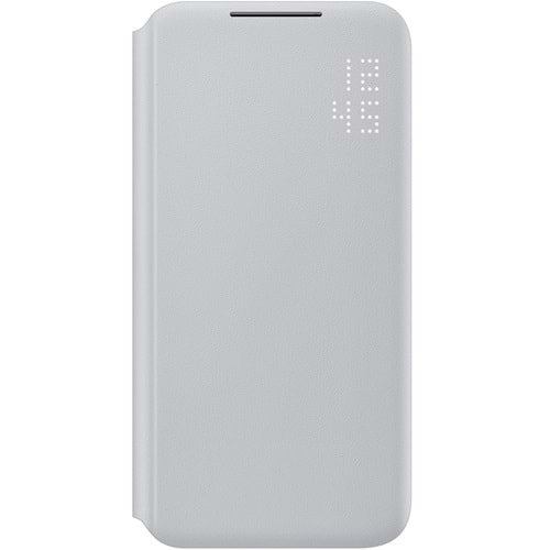 Samsung Galaxy S22 Akıllı LED Ekranlı Kılıf Smart LED View Cover, Gümüş EF-NS901