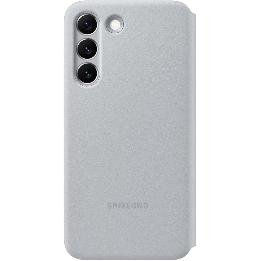 Samsung Galaxy S22 Akıllı LED Ekranlı Kılıf Smart LED View Cover, Gümüş EF-NS901