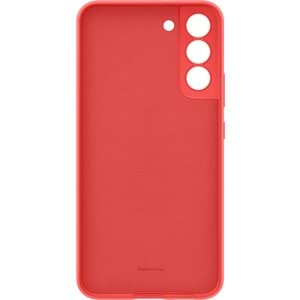 Samsung Galaxy S22 Plus Silikon Kılıf S22+ Silicone Cover, Kırmızı EF-PS906