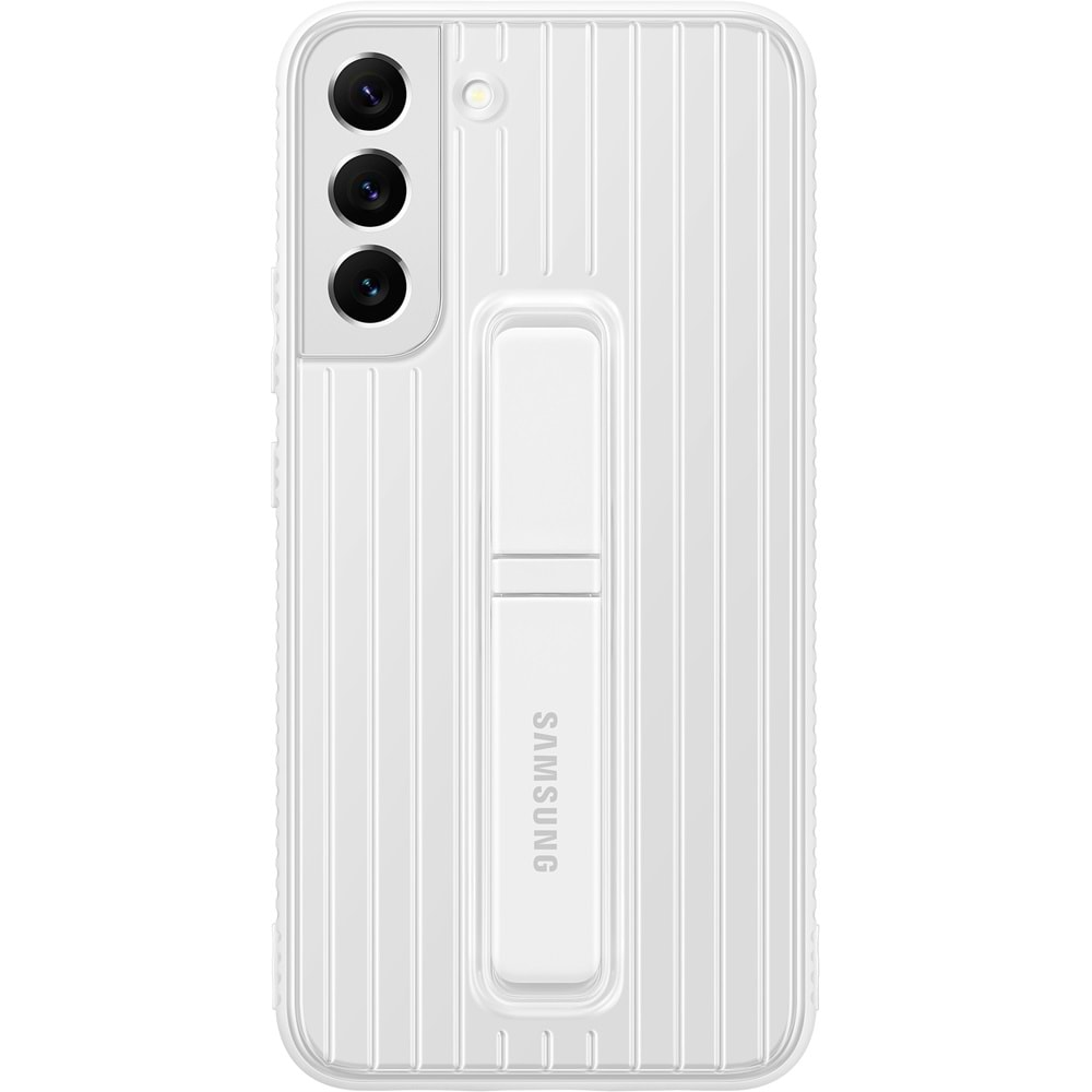 Samsung Galaxy S22 Plus Ayaklı Koruyucu Kılıf, Beyaz Protective Standing Cover