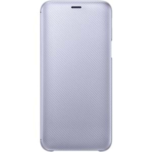 Samsung Galaxy J6 Flip Wallet Cover Kapaklı Cüzdan Kılıf, Mor EF-WJ600C
