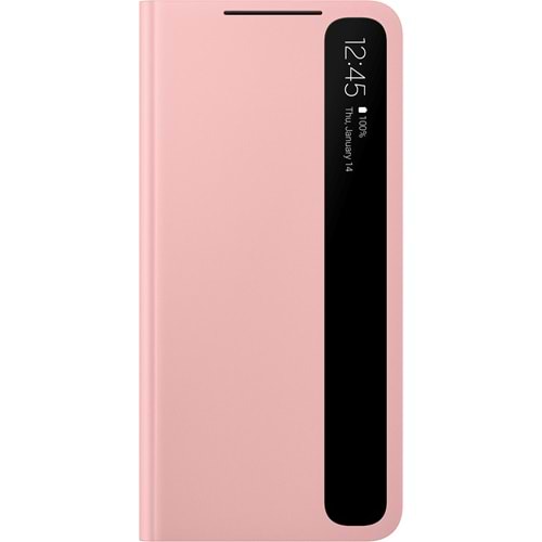 Samsung Galaxy S21 5G Smart Clear View Kapaklı Kılıf, Pembe EF-ZG991CPEGTR
