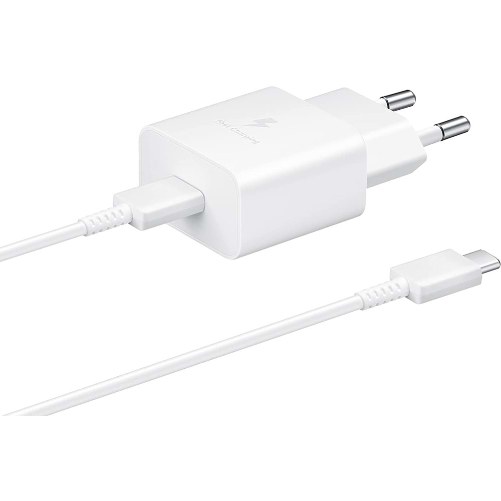 Samsung EP-T1510X 15 Watt Adaptif Type-C Hızlı Şarj Aleti Tip C (Kablolu), Beyaz