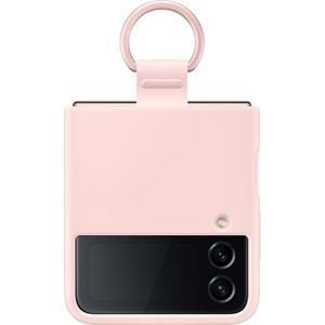 Samsung Galaxy Z Flip 4 Yüzüklü Silikon Kılıf Pembe EF-PF721TPEGWW