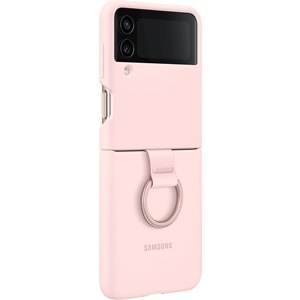 Samsung Galaxy Z Flip 4 Yüzüklü Silikon Kılıf Pembe EF-PF721TPEGWW