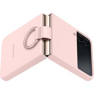 Samsung Galaxy Z Flip 4 Yüzüklü Silikon Kılıf Pembe EF-PF721TPEGWW