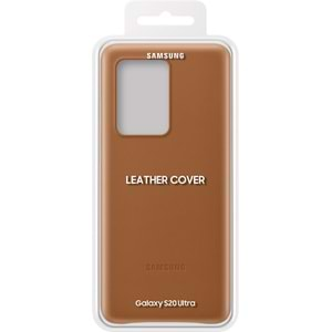 Samsung Galaxy S20 Ultra için Deri Kılıf Lether Cover, Taba EF-VG988LAEGWW