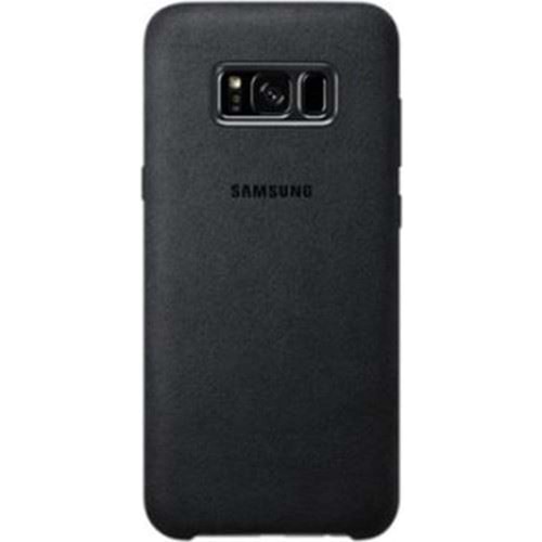 Samsung Galaxy S8+ Plus Alcantara Cover Süet Deri Kılıf, Siyah