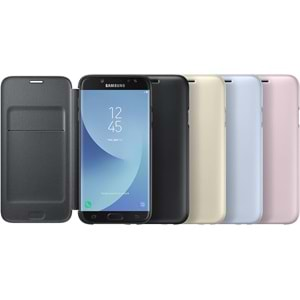 Samsung Galaxy J7 Pro 2017 Wallet Cüzdan Kılıf, Siyah EF-WJ730C