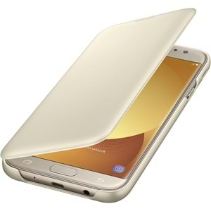 Samsung Galaxy J7 Pro 2017 Wallet Cüzdan Kılıf, Gold EF-WJ730C