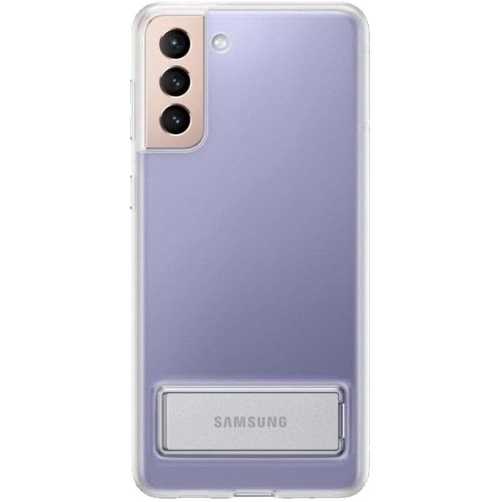 Samsung Galaxy S21+ Plus Clear Standing Cover Ayaklı Şeffaf Kılıf EF-JG996CTEGWW