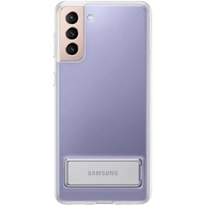 Samsung Galaxy S21+ Plus Clear Standing Cover Ayaklı Şeffaf Kılıf EF-JG996CTEGWW