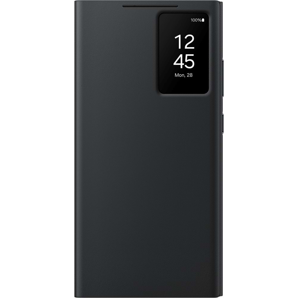 Samsung Galaxy S24 Ultra Akıllı Ekranlı Cüzdanlı Kılıf Smart View Wallet Case, Siyah EF-ZS928C