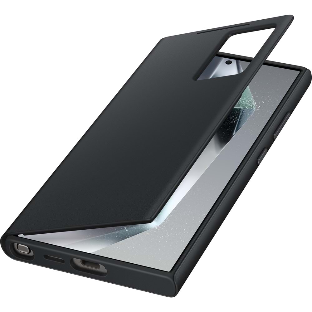 Samsung Galaxy S24 Ultra Akıllı Ekranlı Cüzdanlı Kılıf Smart View Wallet Case, Siyah EF-ZS928C