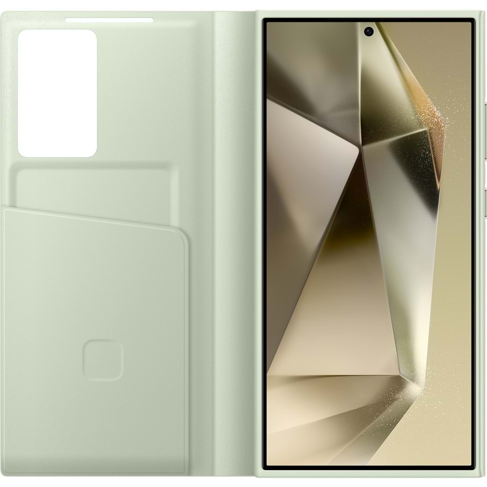 Samsung Galaxy S24 Ultra Akıllı Ekranlı Cüzdanlı Kılıf Smart View Wallet Case, Yeşil EF-ZS928C