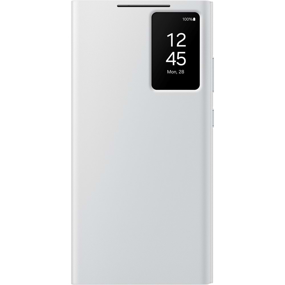 Samsung Galaxy S24 Ultra Akıllı Ekranlı Cüzdanlı Kılıf Smart View Wallet Case, Beyaz EF-ZS928C