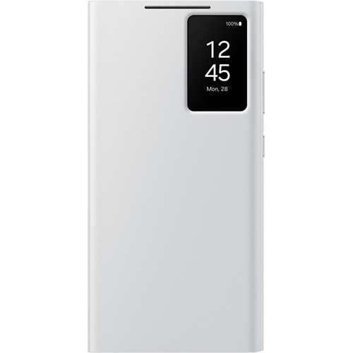 Samsung Galaxy S24 Ultra Akıllı Ekranlı Cüzdanlı Kılıf Smart View Wallet Case, Beyaz EF-ZS928C
