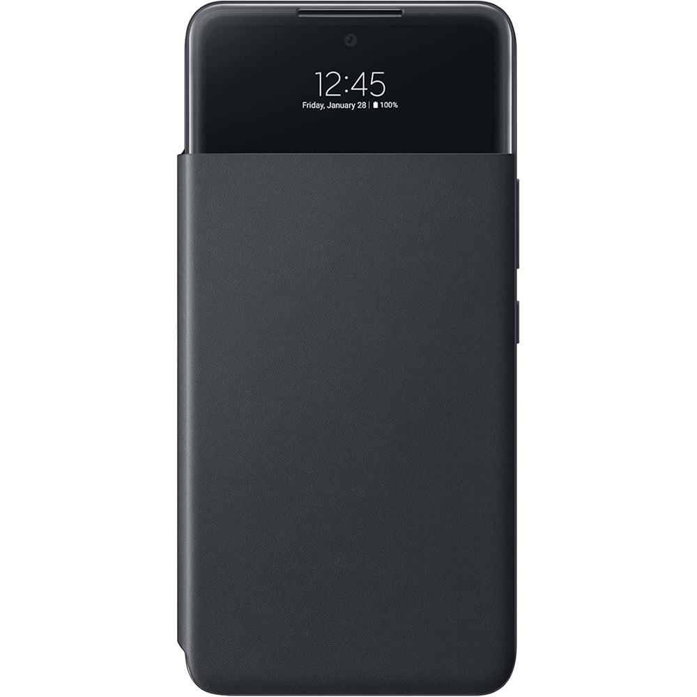 Samsung Galaxy A53 5G Smart S View Wallet Cover Cüzdan Kılıf, Siyah