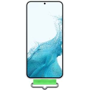 Samsung Galaxy S22+ Plus Kayışlı Silikon Kılıf Strap Silicone Cover, Beyaz EF-GS906