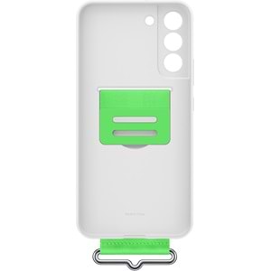 Samsung Galaxy S22+ Plus Kayışlı Silikon Kılıf Strap Silicone Cover, Beyaz EF-GS906