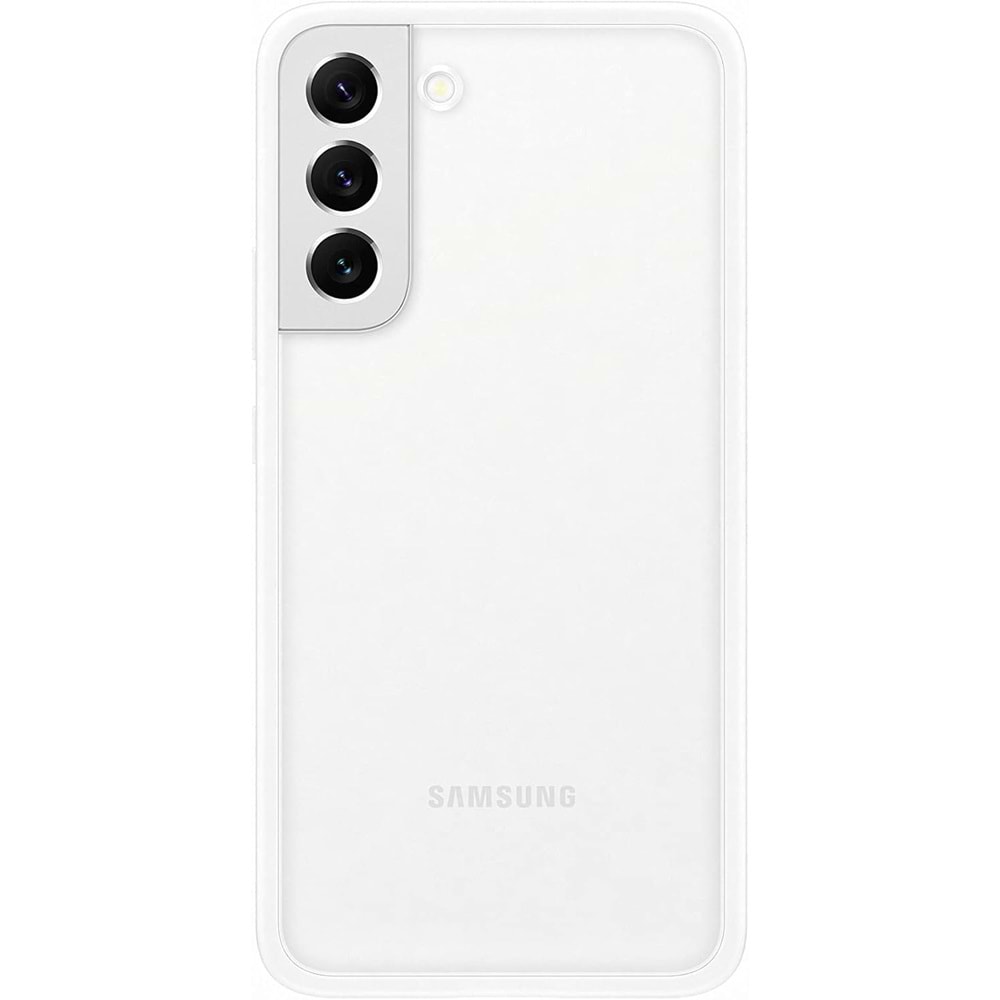Samsung Galaxy S22+ Plus Çerçeveli Kılıf Frame Cover, Beyaz EF-MS906C