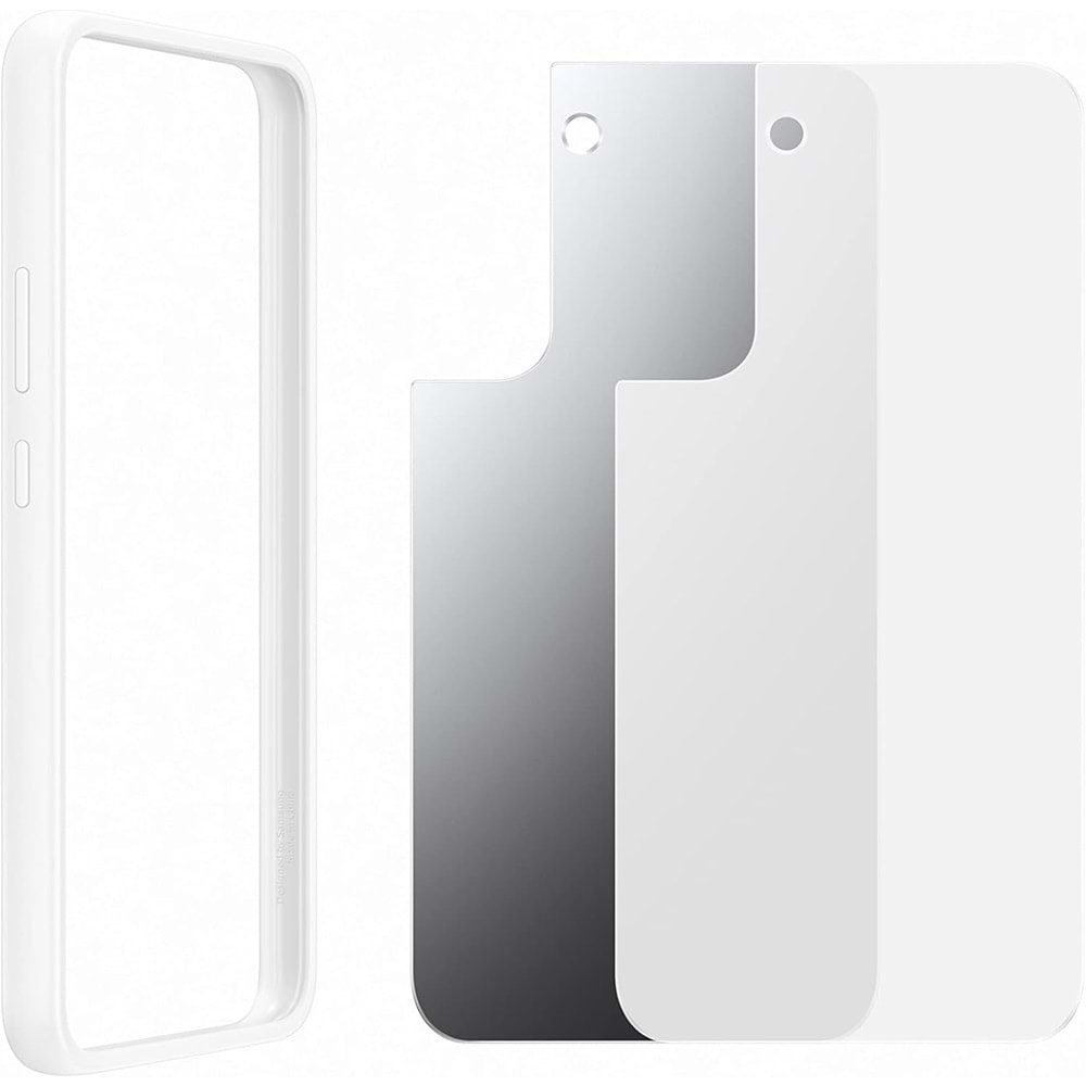 Samsung Galaxy S22+ Plus Çerçeveli Kılıf Frame Cover, Beyaz EF-MS906C