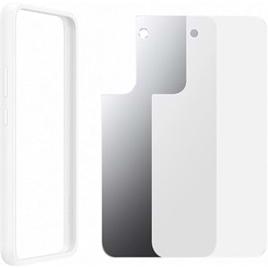 Samsung Galaxy S22+ Plus Çerçeveli Kılıf Frame Cover, Beyaz EF-MS906C