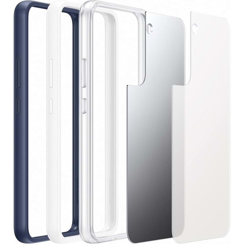 Samsung Galaxy S22+ Plus Çerçeveli Kılıf Frame Cover, Beyaz EF-MS906C
