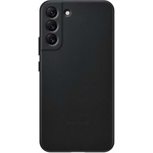Samsung Galaxy S22+ Plus Hakiki Deri Kılıf, Siyah Lether Cover EF-VS906