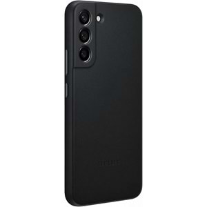 Samsung Galaxy S22+ Plus Hakiki Deri Kılıf, Siyah Lether Cover EF-VS906