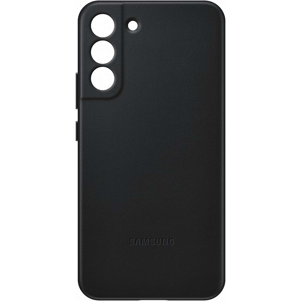 Samsung Galaxy S22+ Plus Hakiki Deri Kılıf, Siyah Lether Cover EF-VS906