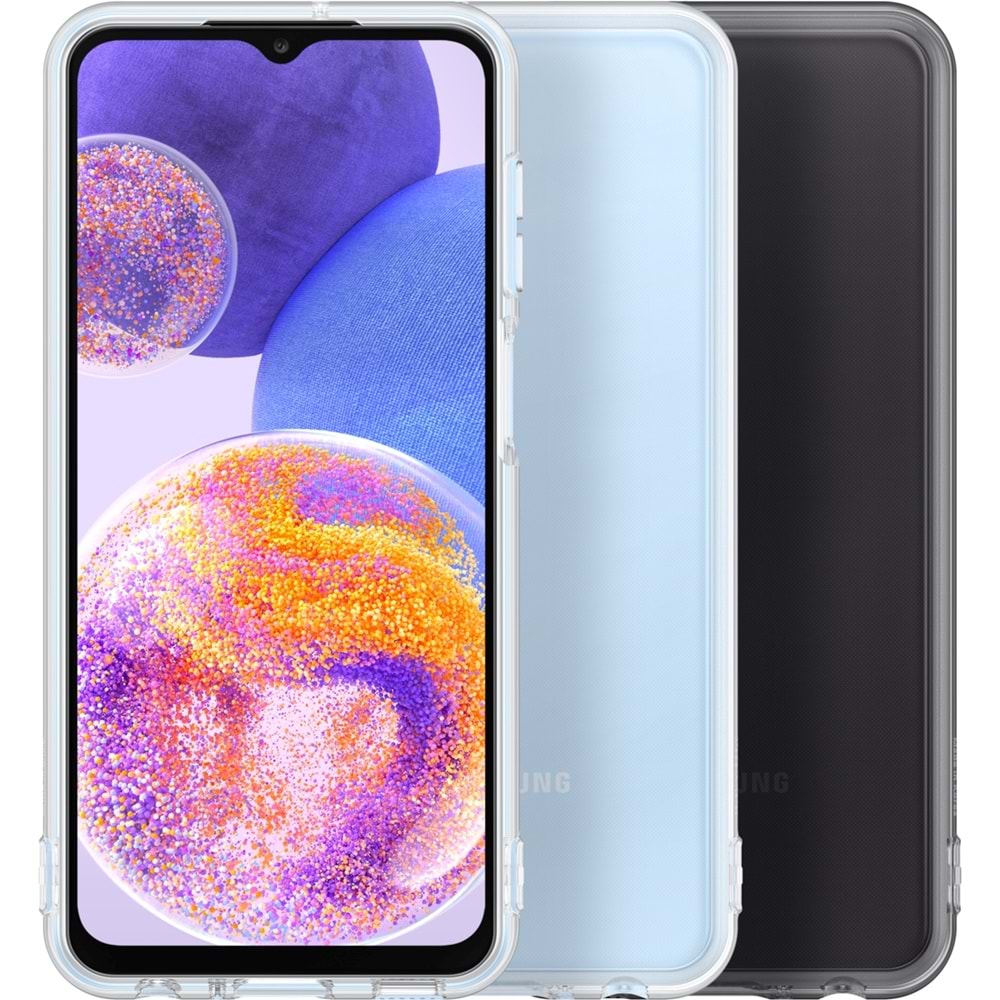 Samsung Galaxy A23 Yumuşak Şeffaf Kılıf, Siyah