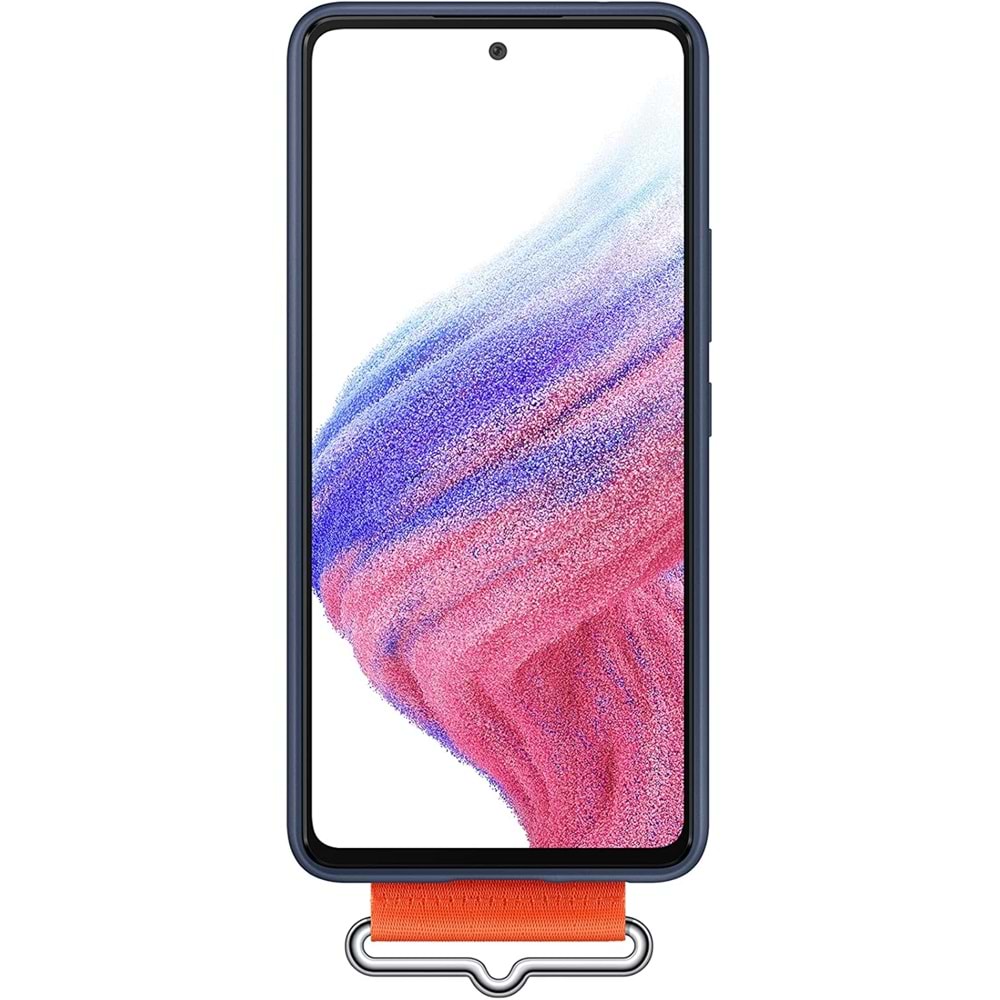Samsung Galaxy A53 5G Kordonlu Kayışlı Silikon Kılıf Strap Cover, Lacivet