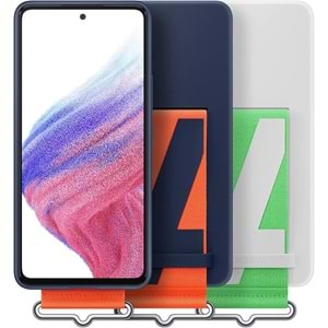 Samsung Galaxy A53 5G Kordonlu Kayışlı Silikon Kılıf Strap Cover, Lacivet