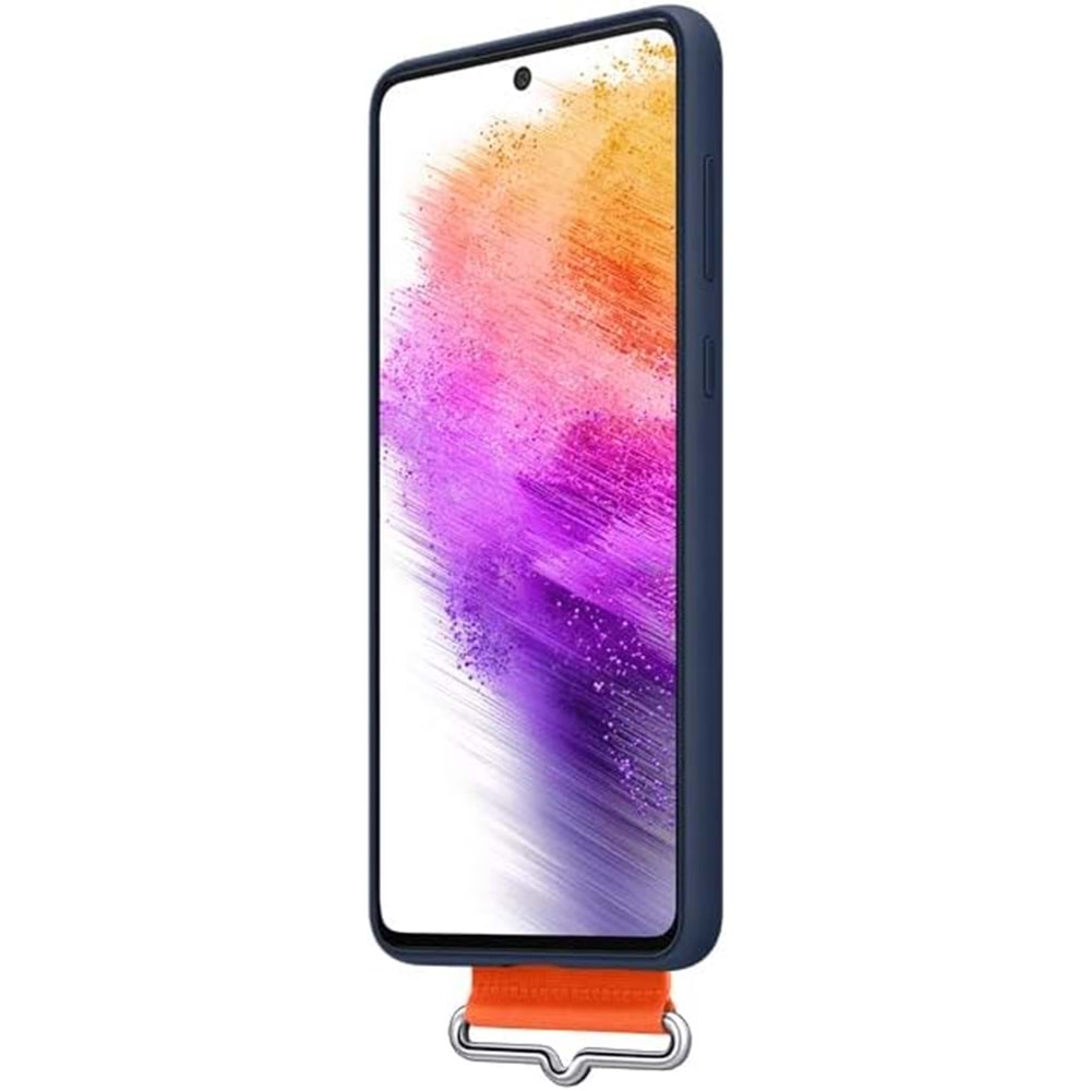 Samsung Galaxy A73 5G Kordonlu Kayışlı Silikon Kılıf Strap Cover, Lacivet