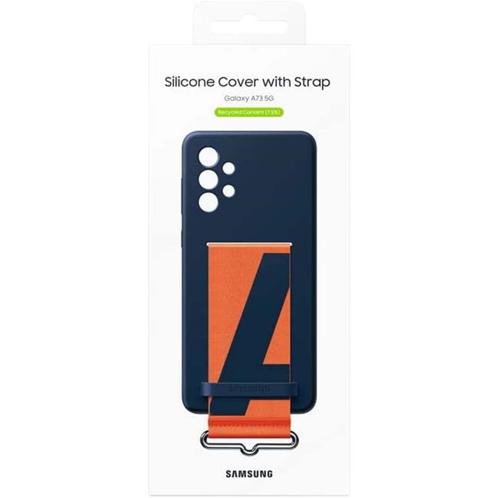 Samsung Galaxy A73 5G Kordonlu Kayışlı Silikon Kılıf Strap Cover, Lacivet