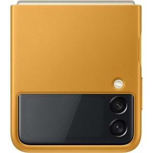 Samsung Galaxy Z Flip3 5G Deri Kılıf, Hardal Hakiki Deri Lether Cover EF-VF712