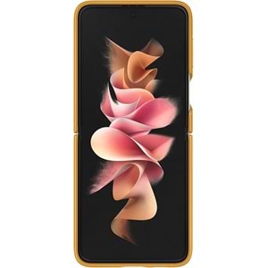 Samsung Galaxy Z Flip3 5G Deri Kılıf, Hardal Hakiki Deri Lether Cover EF-VF712